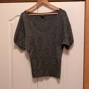 Express Size S Charcoal/Metallic Silver Sweater
